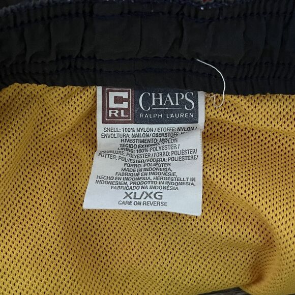 Vintage Chaps Ralph Lauren Swim Trunks Adult XL Blue Red Swimsuit Shorts Logo - Picture 5 of 5